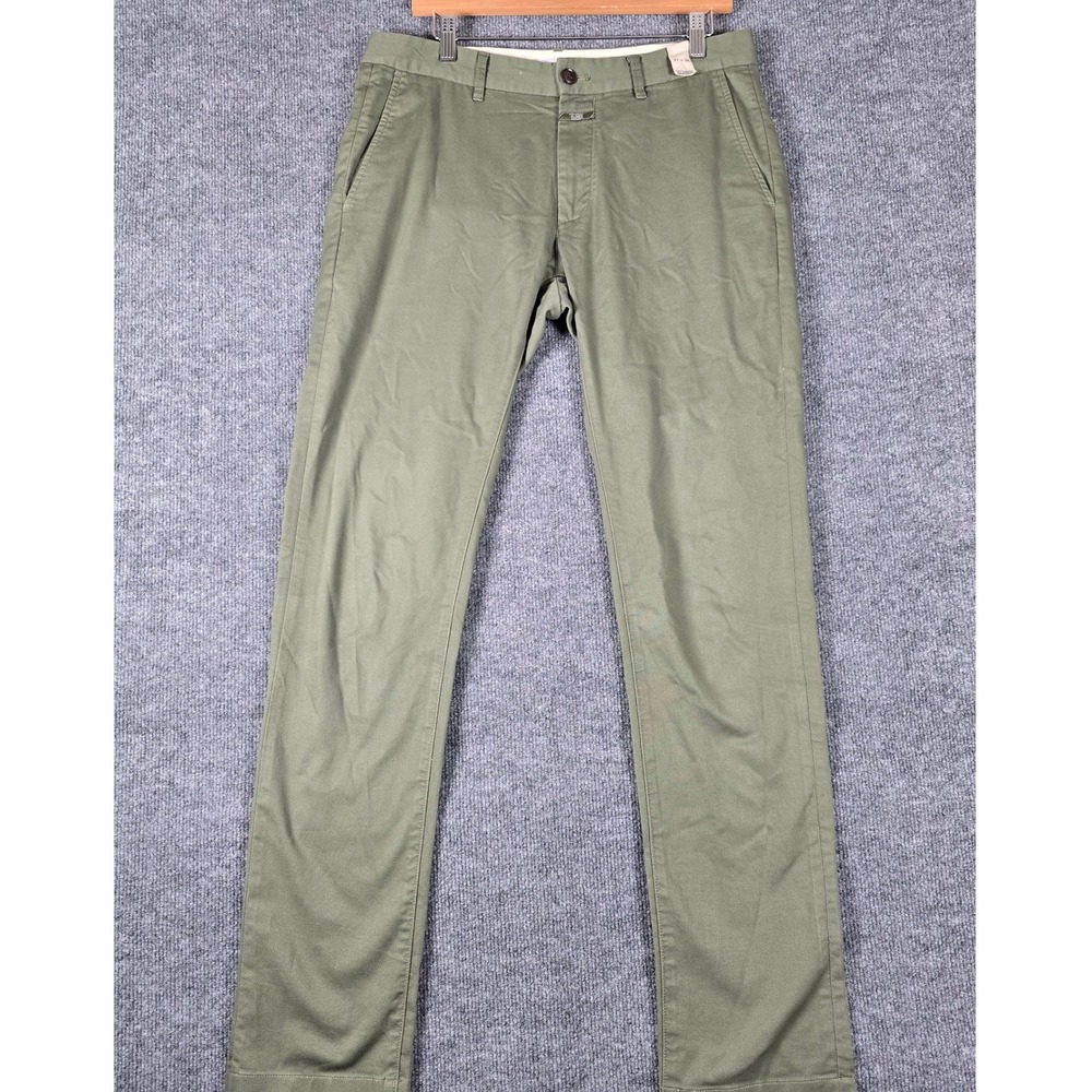 CLOSED Mens Olive Green Clifton Slim Fit Chinos Pants Size‎ 31x34